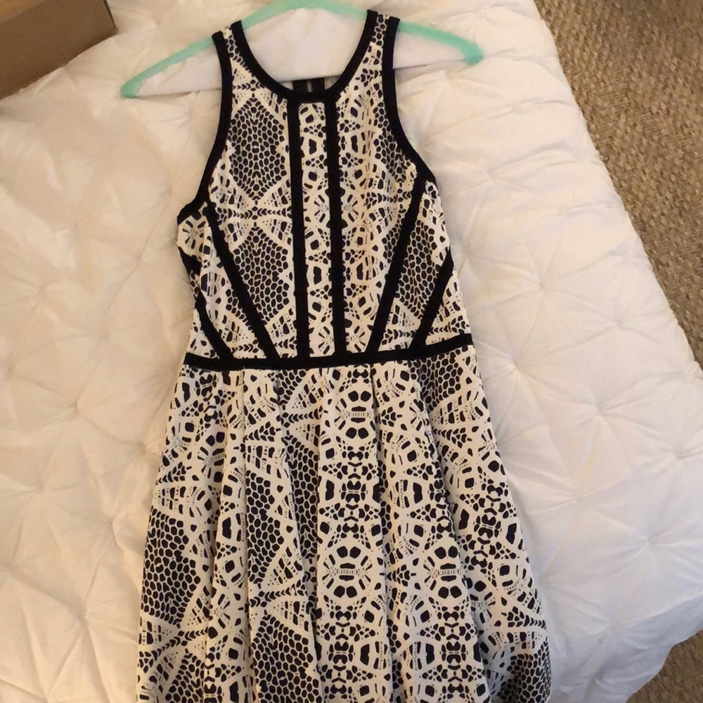 Parker black and white dress